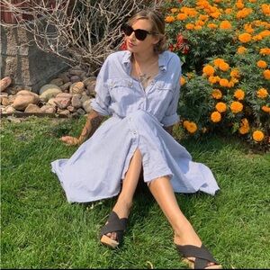 Free People Light Blue Midi Dress